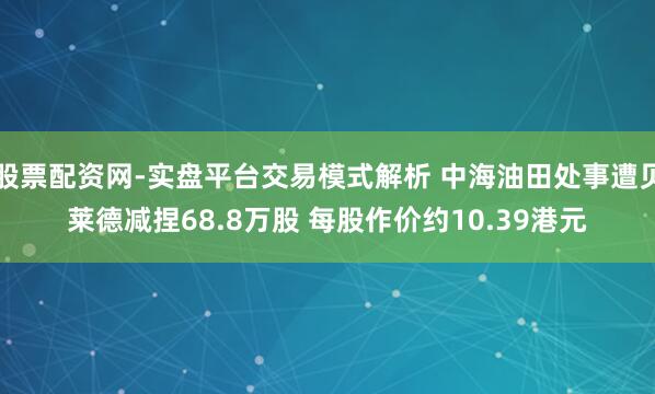 股票配资网-实盘平台交易模式解析 中海油田处事遭贝莱德减捏68.8万股 每股作价约10.39港元